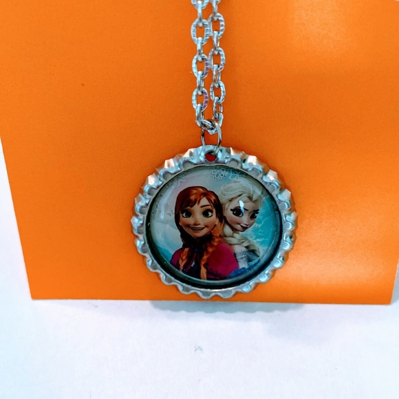 Hand Crafted Accessories Elsa And Anna Frozen Pendant Necklace